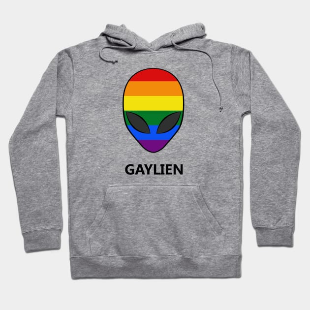 Gaylien Rainbow LGBT Pride Hoodie by MythicalPride